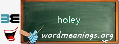 WordMeaning blackboard for holey
